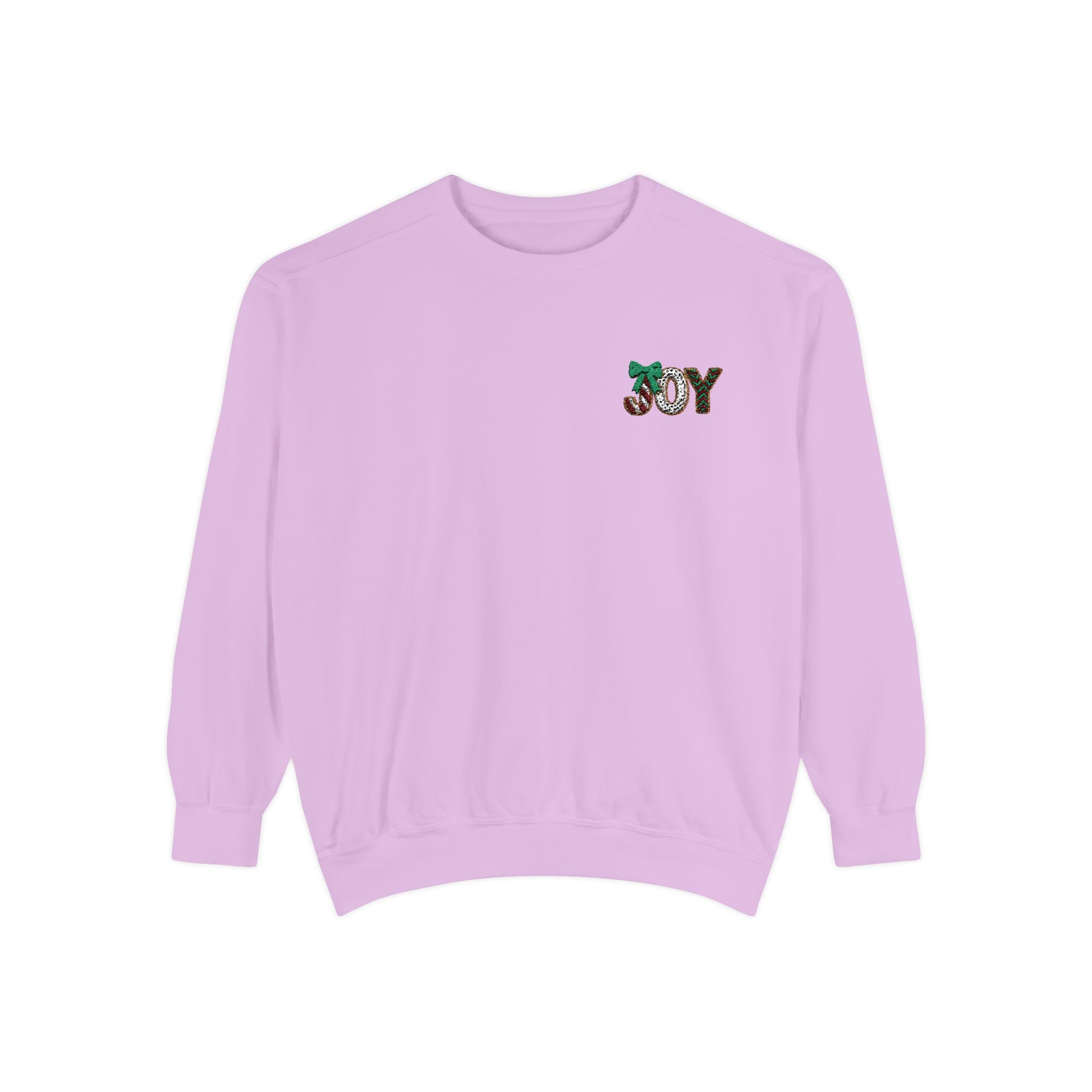 JOY Floral Crewneck Sweatshirt — Holiday Botanical Graphic Christmas T-Shirt & Sweater