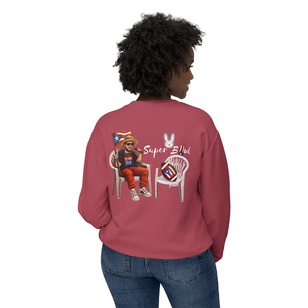 Benito Super Bowl 94 Puerto Rico Shirt Chair Vibes Crewneck Sweatshirt