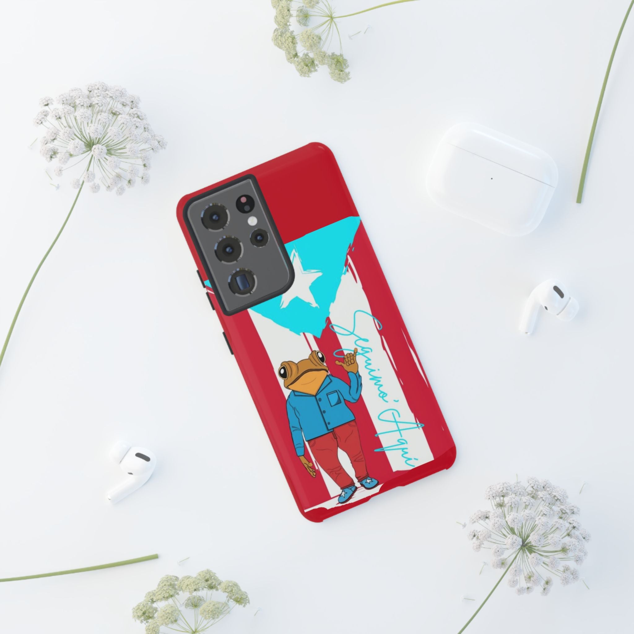 Puerto Rican Flag Frog Design ("Señorita Hops")Phone Case Isla del Encanto Phone Case – Puerto Rican Style