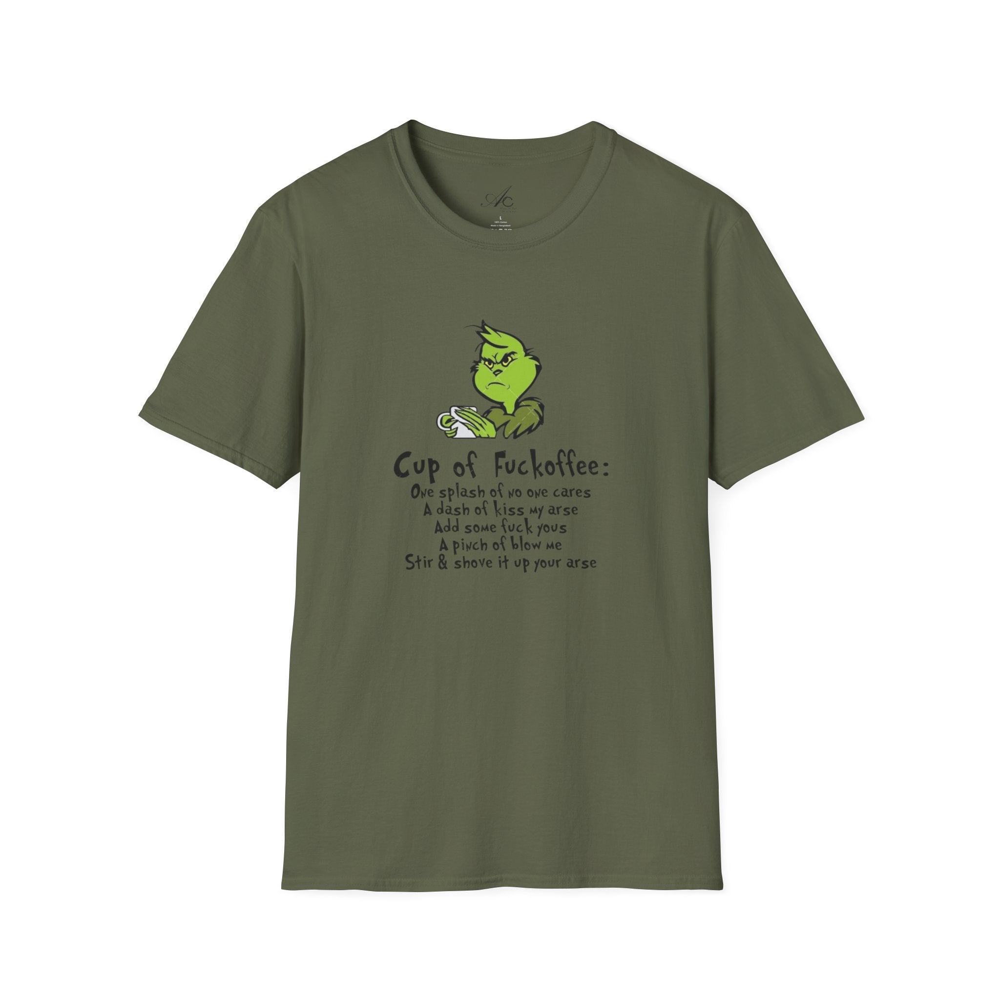 Holiday Apparel | Christmas Tees & Sweatshirts with Festive Quotes Funny Grinch Coffee Lover T-Shirt