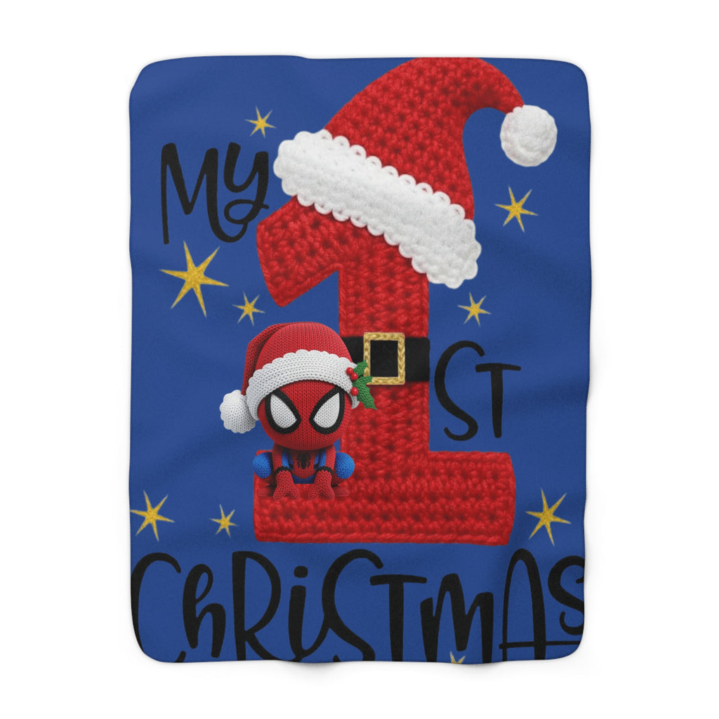 Santa’s Little Snuggle Blanket Sherpa Blanket  "My 1st Christmas" Baby Holiday Throw