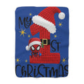 Santa’s Little Snuggle Blanket Sherpa Blanket  "My 1st Christmas" Baby Holiday Throw