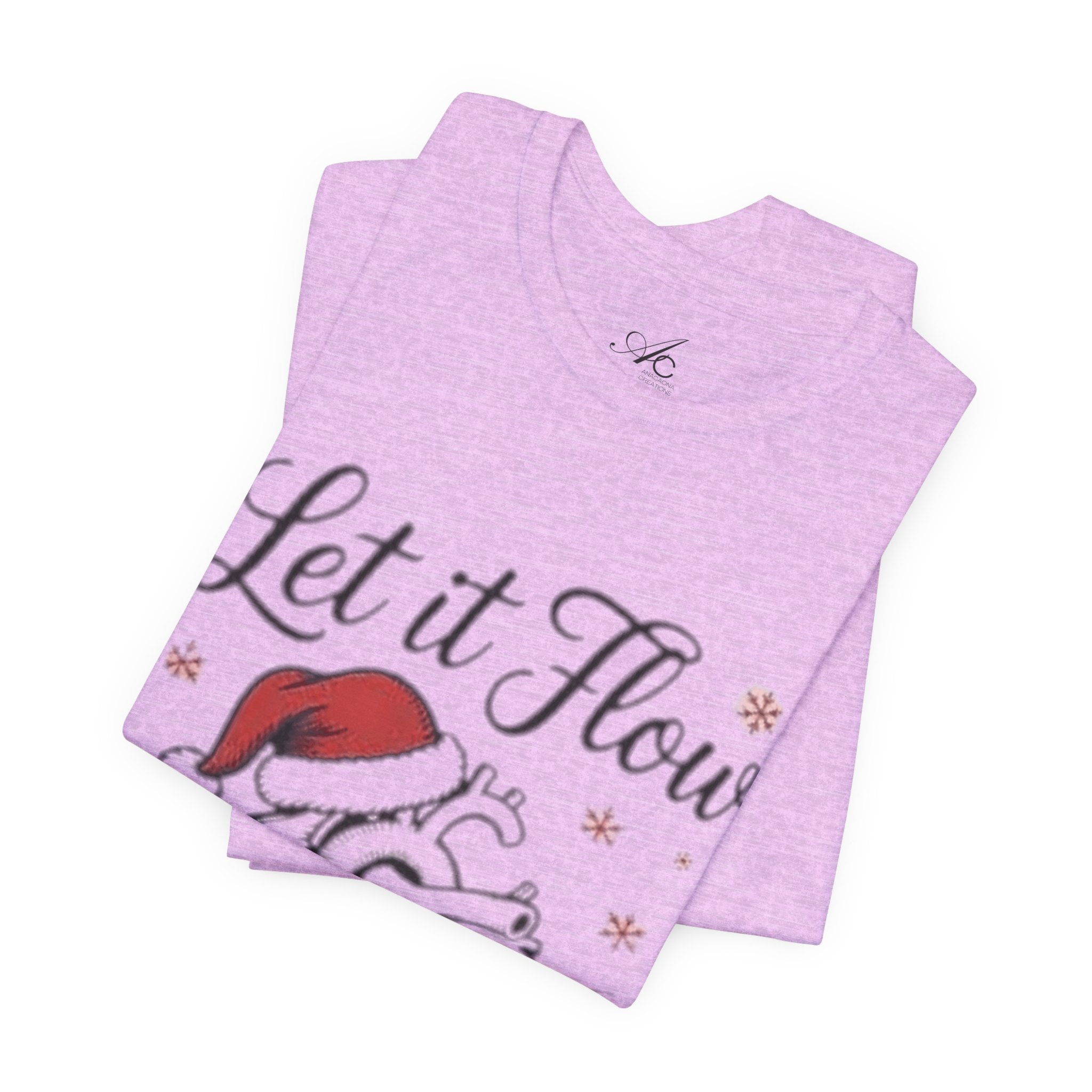 Let It Flow Heart Tee  Christmas Anatomical Heart Shirt