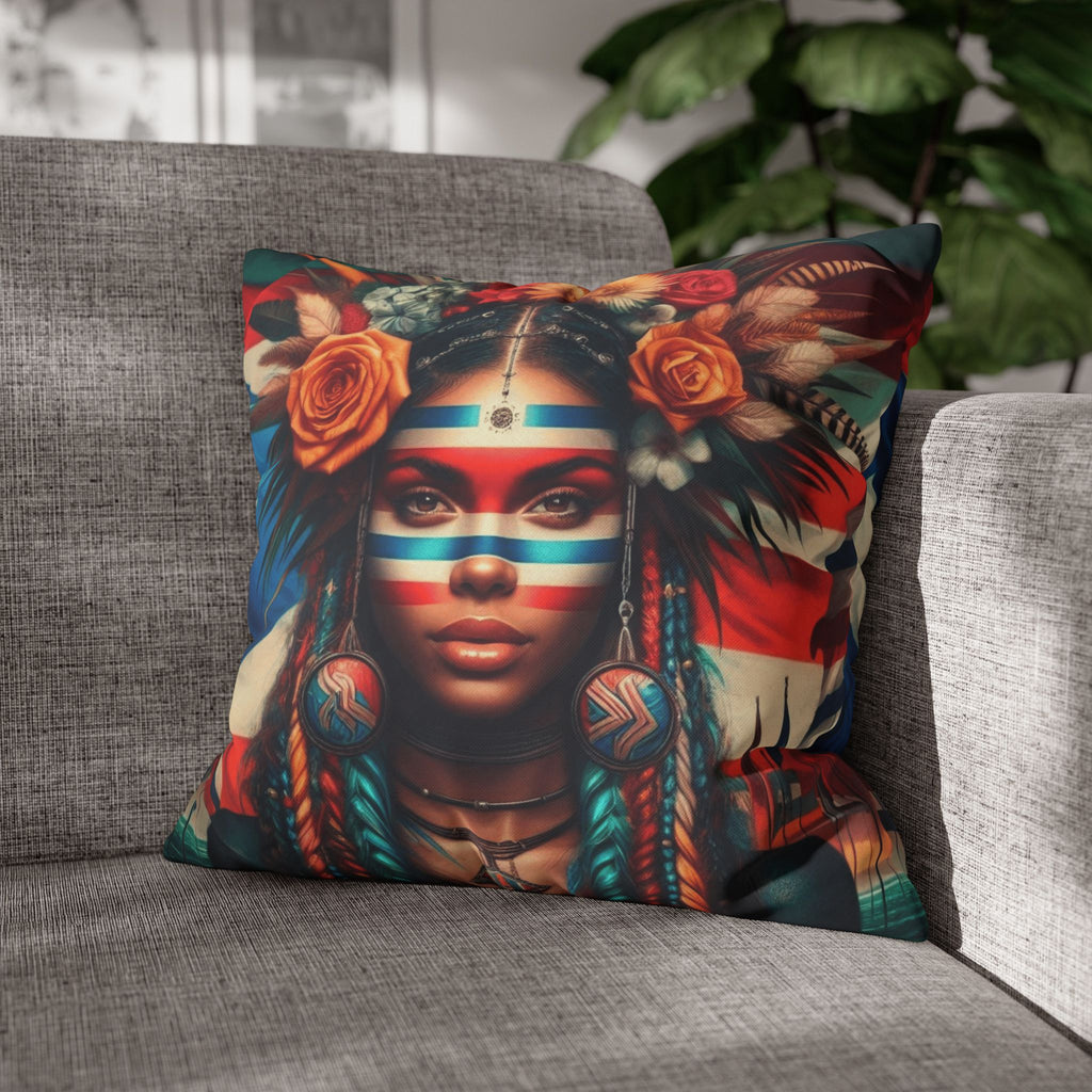 Tribal Goddess Decorative Pillow Puerto Rico Culture Pillow