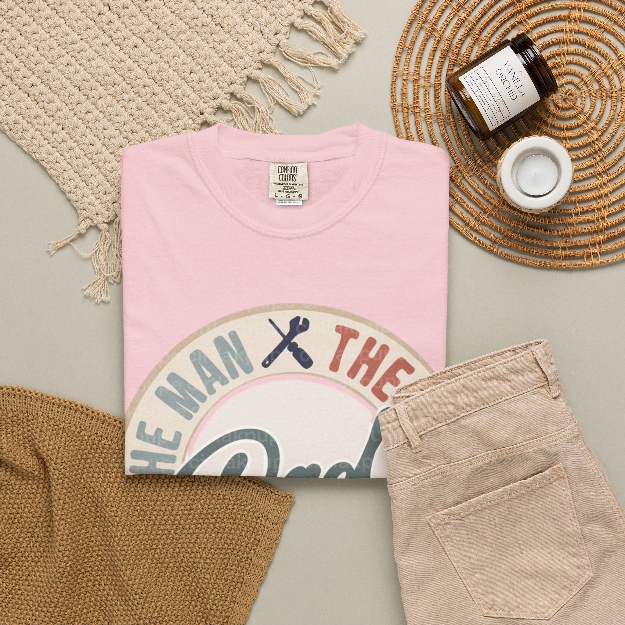Dad Retro Badge T-Shirt — “Dad: The Man, The Myth, The Legend” Father’s Day Tee