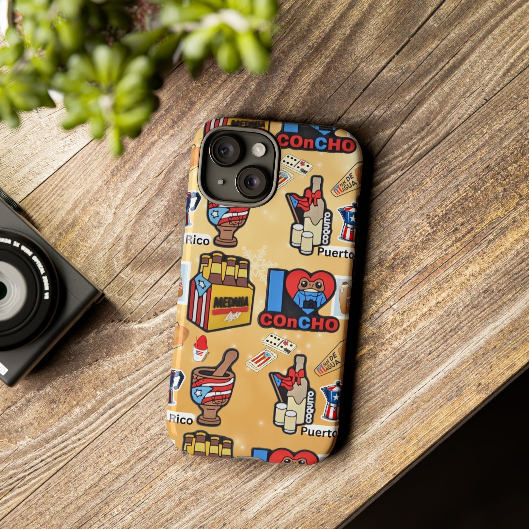 Puerto Rico Sticker Collage Tough Case  ‘I  Concho’ Pattern Phone Case