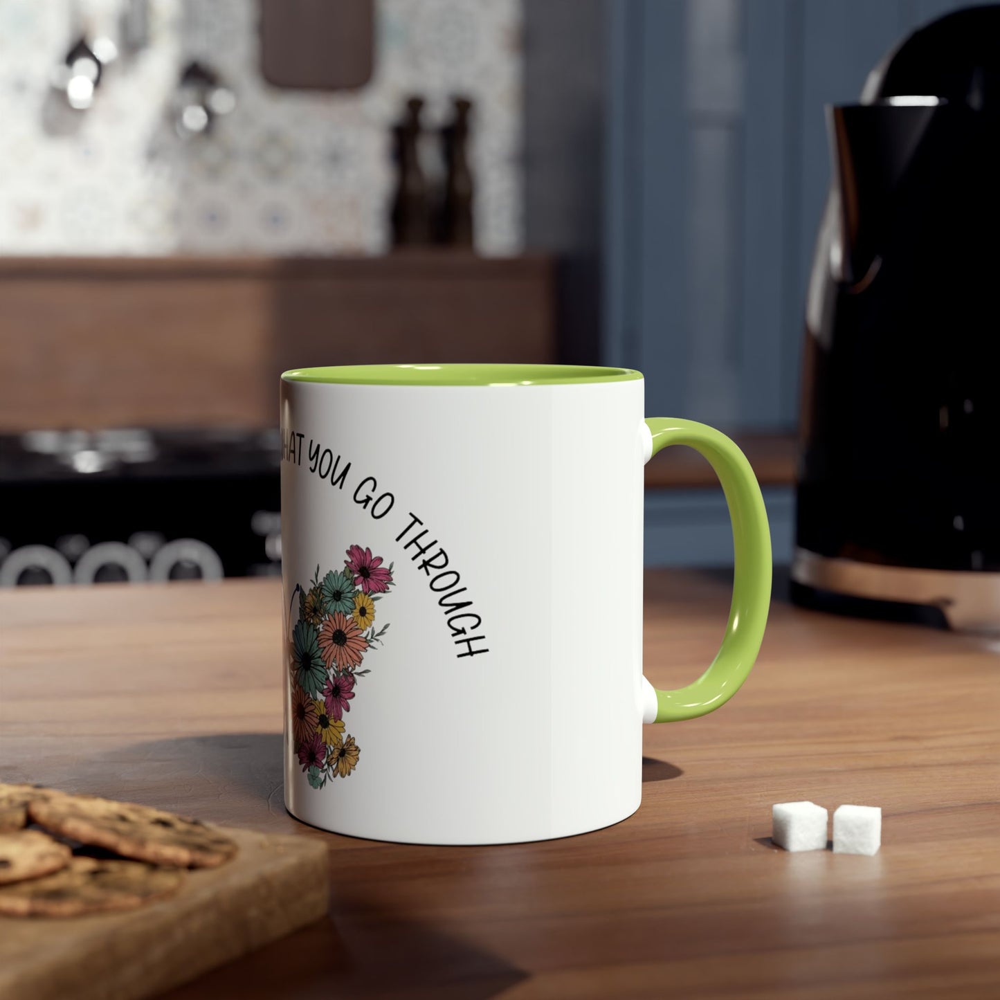Start your day with meaning. Inspirational Two-Tone Mug for Growth Mindset, Butterfly Design, Coffee or Tea Lover Gift, Motivational Quote, Perfect for Self-Care