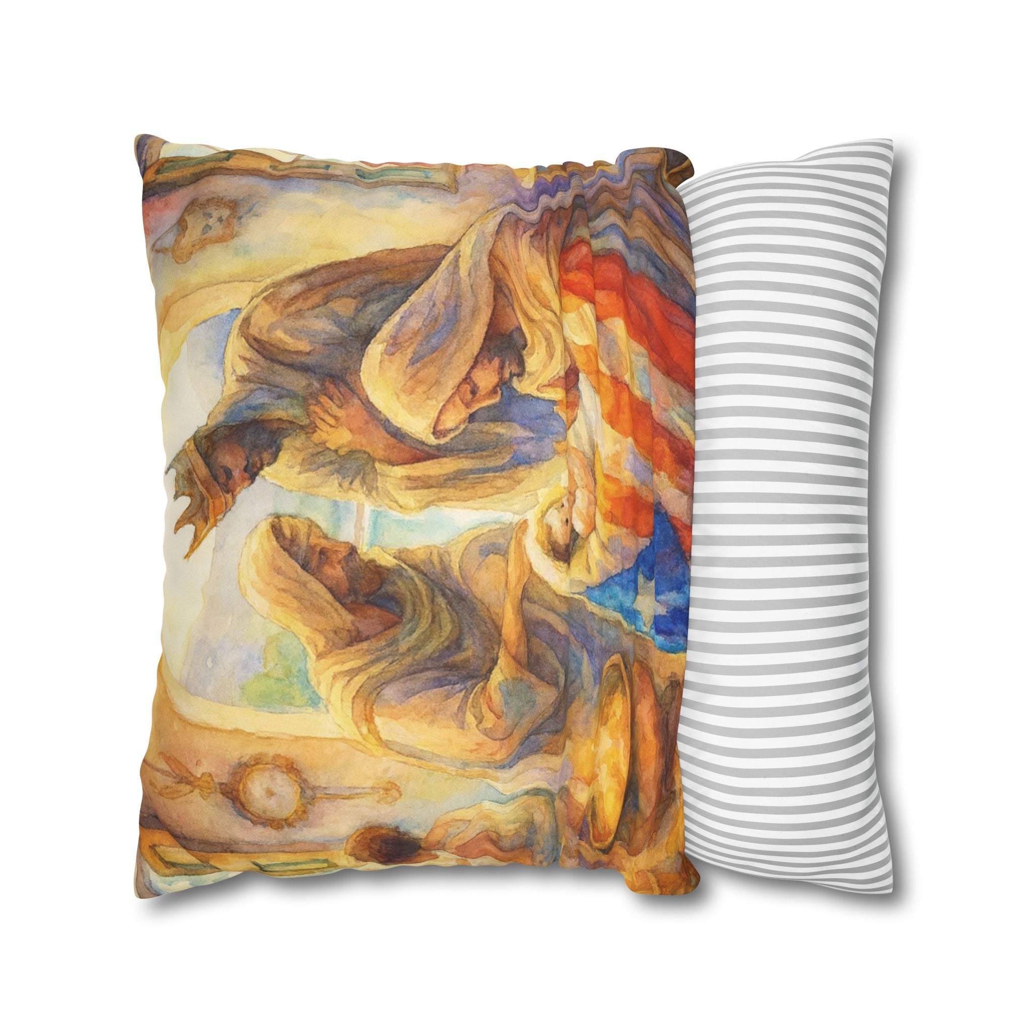 The Tree Kings with  Baby Jesus Decorative Pillow los Tres Reyes Magos Puerto Rico Culture Pillow