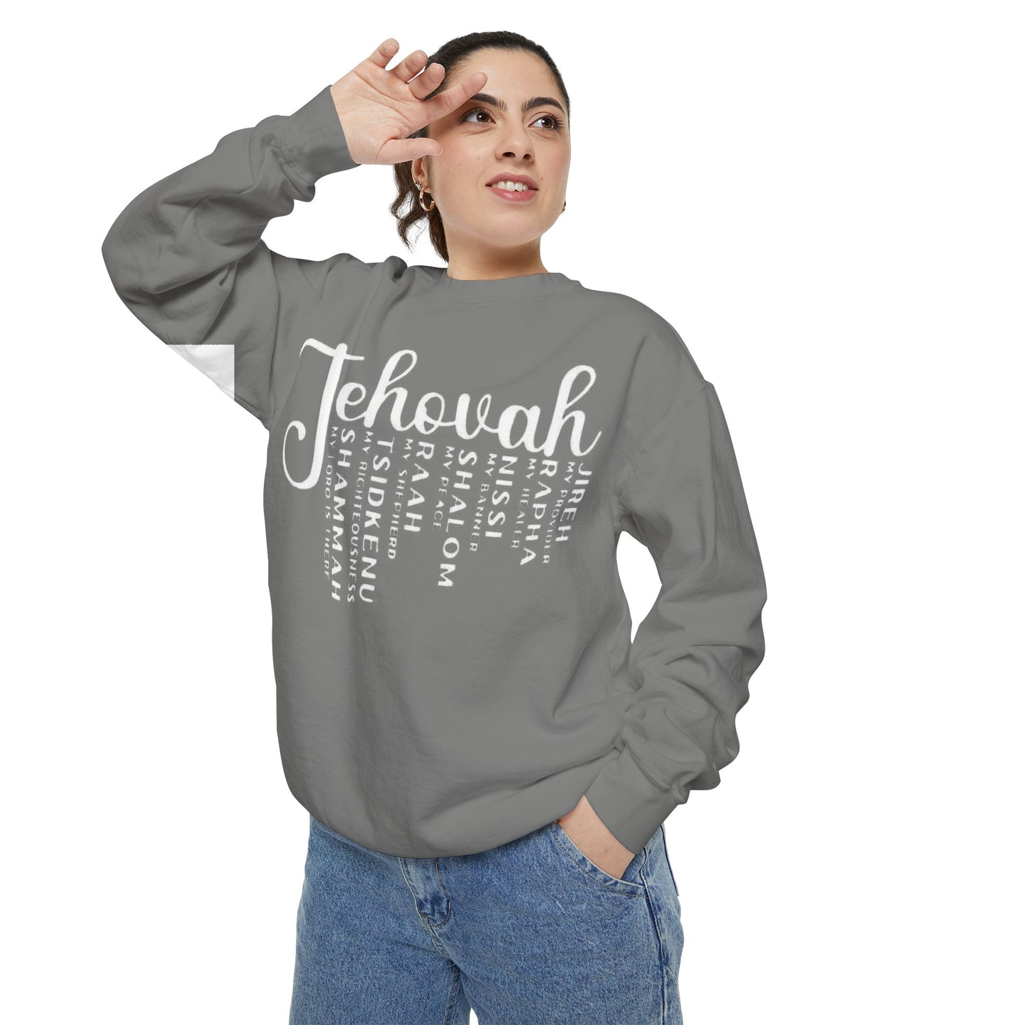 Jehovah Names Sweatshirt  Christian Faith Scriptural Names Pullover