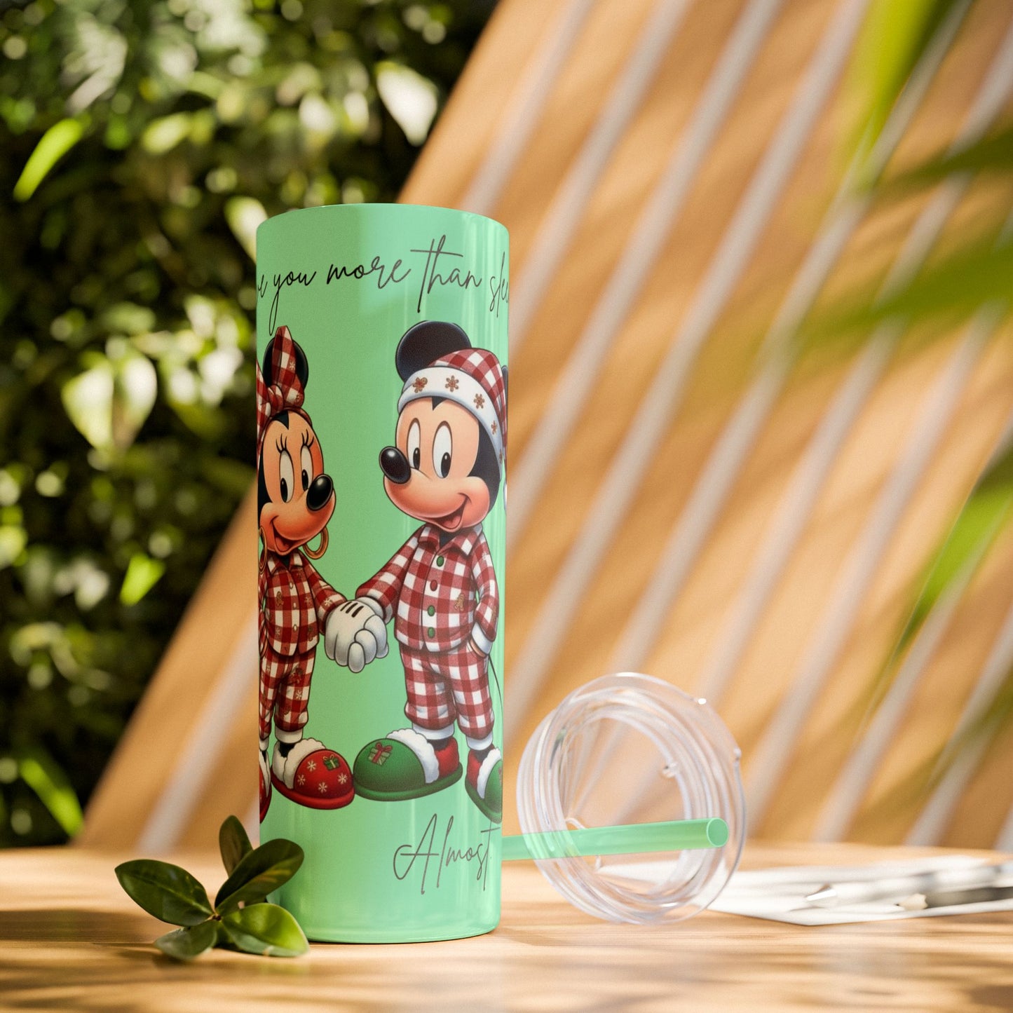 I Love You More Than Travel Tumbler — 20oz Skinny Cup with Straw