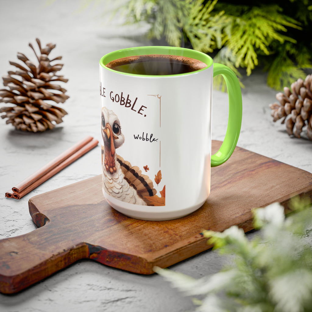 Mix cozy, aesthetic, and autumn-inspired sayings 🍁 Whimsical Thanksgiving Mug - Gobble Gobble Design