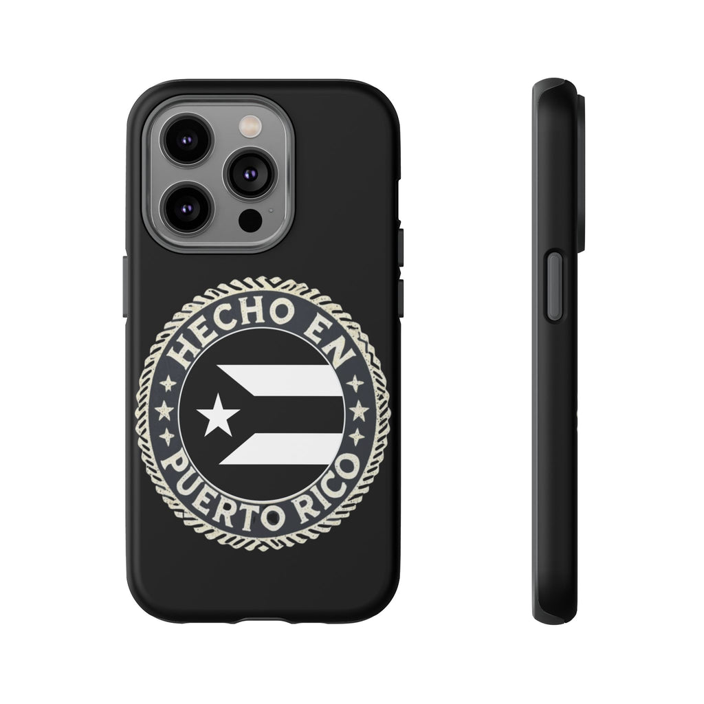 Hecho en Puerto Rico Phone Case  Puerto Rican Flag Emblem Tough Protective Cover