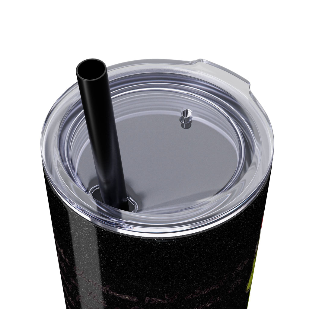 Grinch Christmas Skinny Tumbler with Straw — Dr. Seuss Holiday Quote Design, 20oz Christmas Mugs Collection