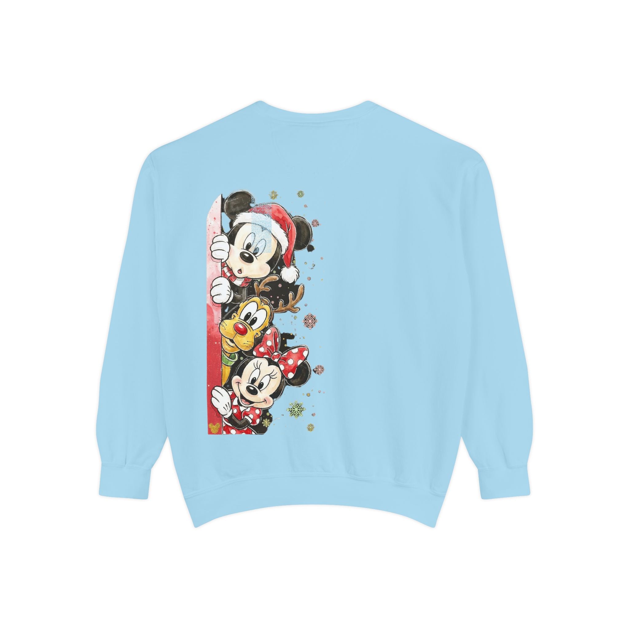 Christmas Disney Characters Sweatshirt  Mickey, Minnie & Pluto Holiday Crew Cartoon Christmas T-shirts and Sweaters