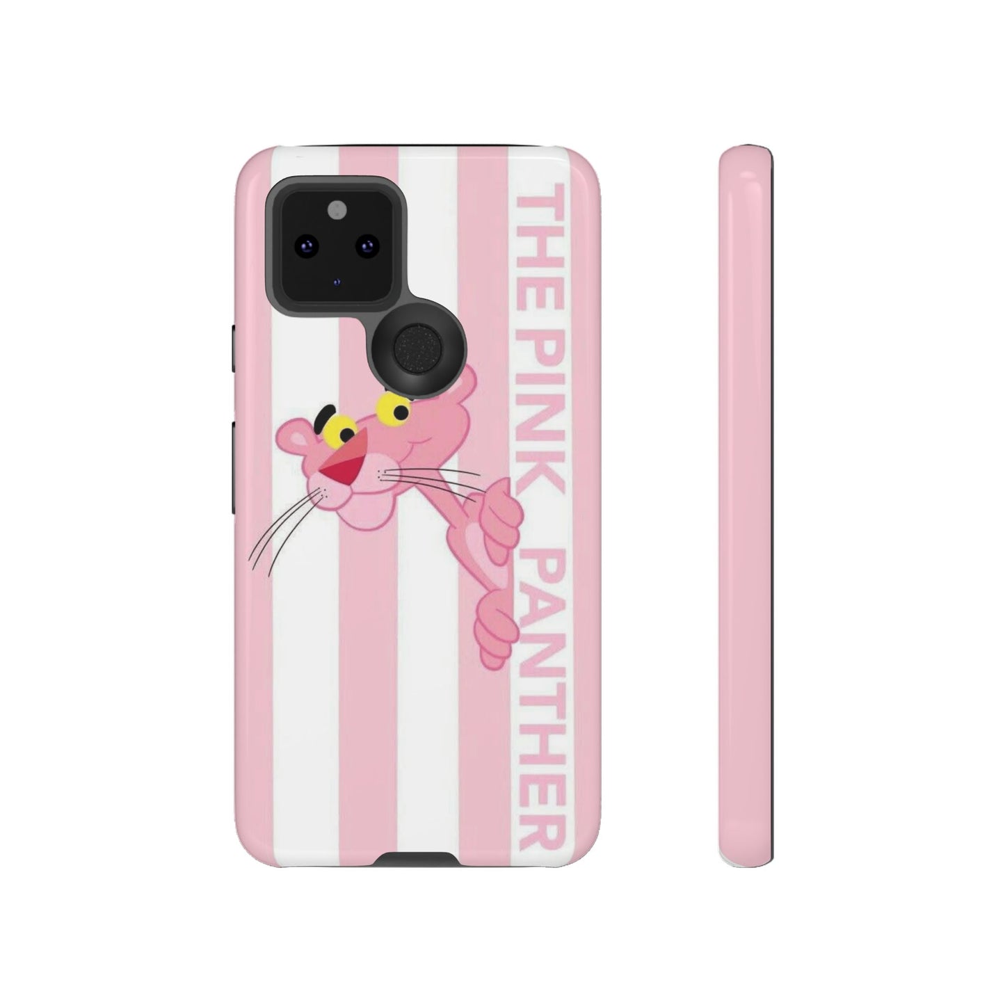 Pink Panther Tough Case Retro Striped Phone Case with "The Pink Panther" Design