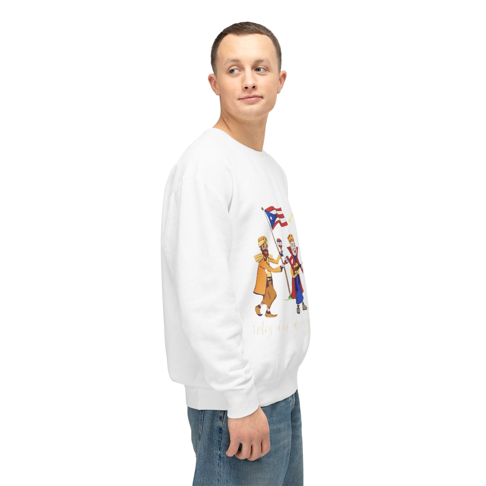 Three Kings Sweatshirt  'Feliz Día De Los Reyes Magos' Holiday Crewneck Christmas T-shirts and sweaters