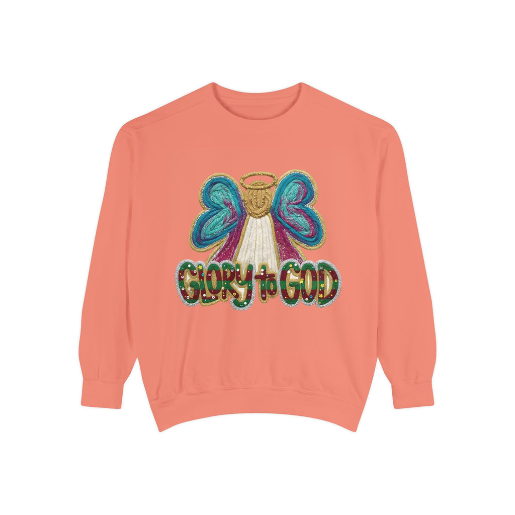 Glory to God Angel Sweatshirt Christmas Holiday Collection  Festive T-Shirt & Sweater