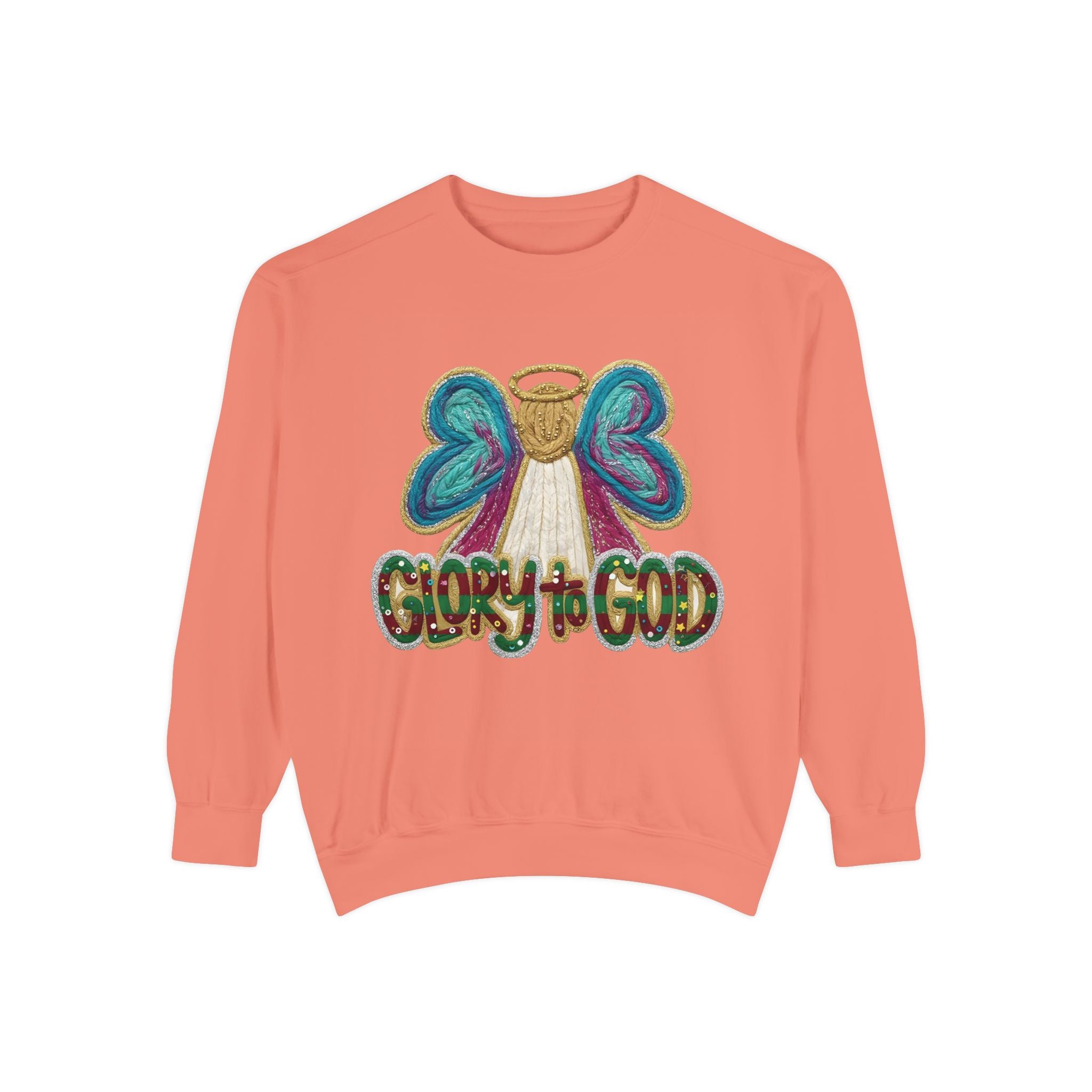 Glory to God Angel Sweatshirt Christmas Holiday Collection  Festive T-Shirt & Sweater