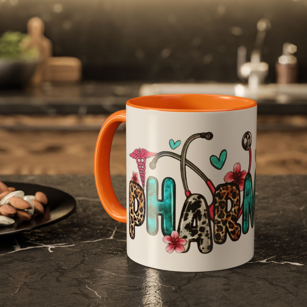 Pharmacy Nurse Coffee Mug — Cute Leopard & Teal Medical Design (11oz/15oz)Christmas mug for all healthcare heroes