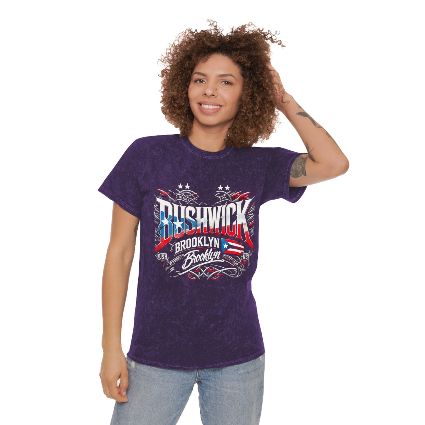 🇵🇷 Bold, Boricua, and Born to Represent Brooklyn Bushwick Vintage Tee | Unisex Mineral Wash T-Shirt, Streetwear, Graphic Tee, Urban Fashion, Casual Wear