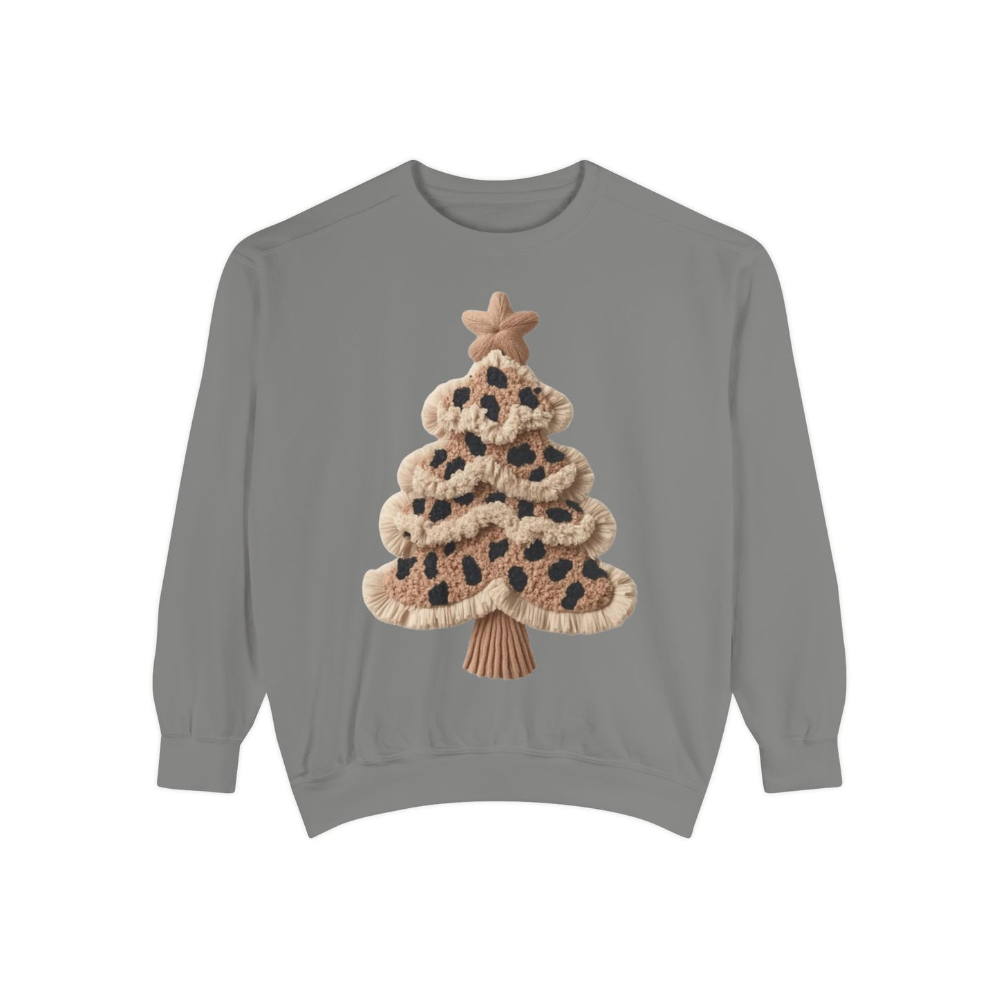 Leopard Knit Christmas Tree Sweatshirt unique festive designs and joyful