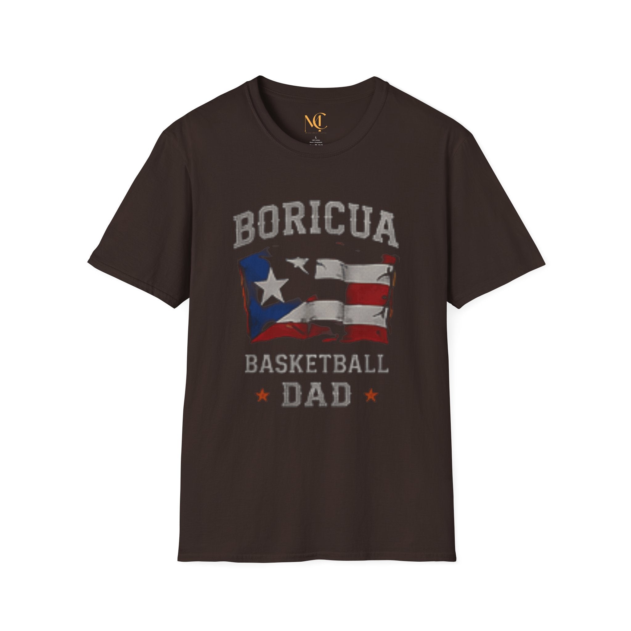 Boricua Basketball Dad T-Shirt — Puerto Rican Flag Pride Tee
