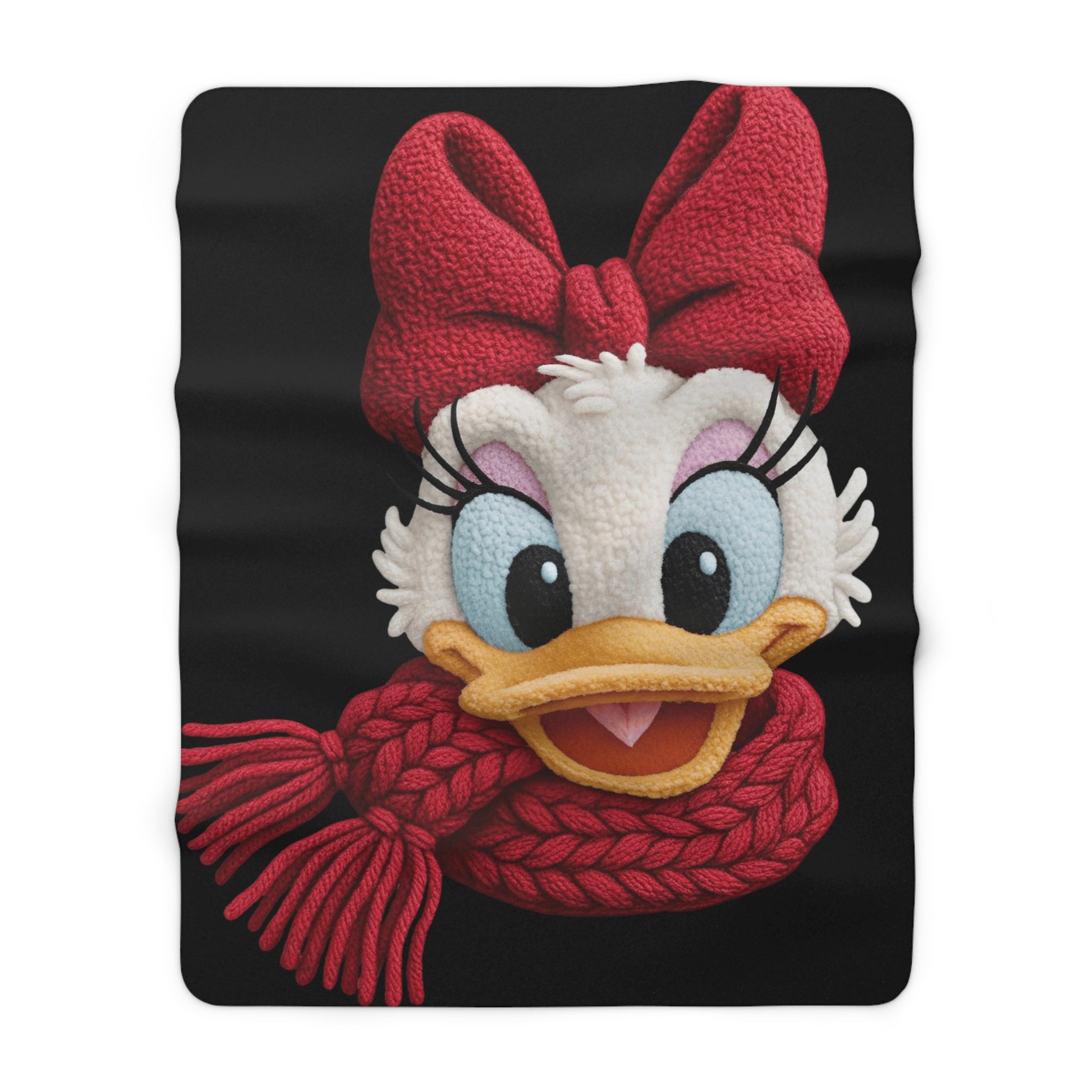 Winter Wonderland Cartoon Fleece Blanket Daisy Duck Holiday Sherpa Fleece Blanket  Cozy Disney Winter Throw