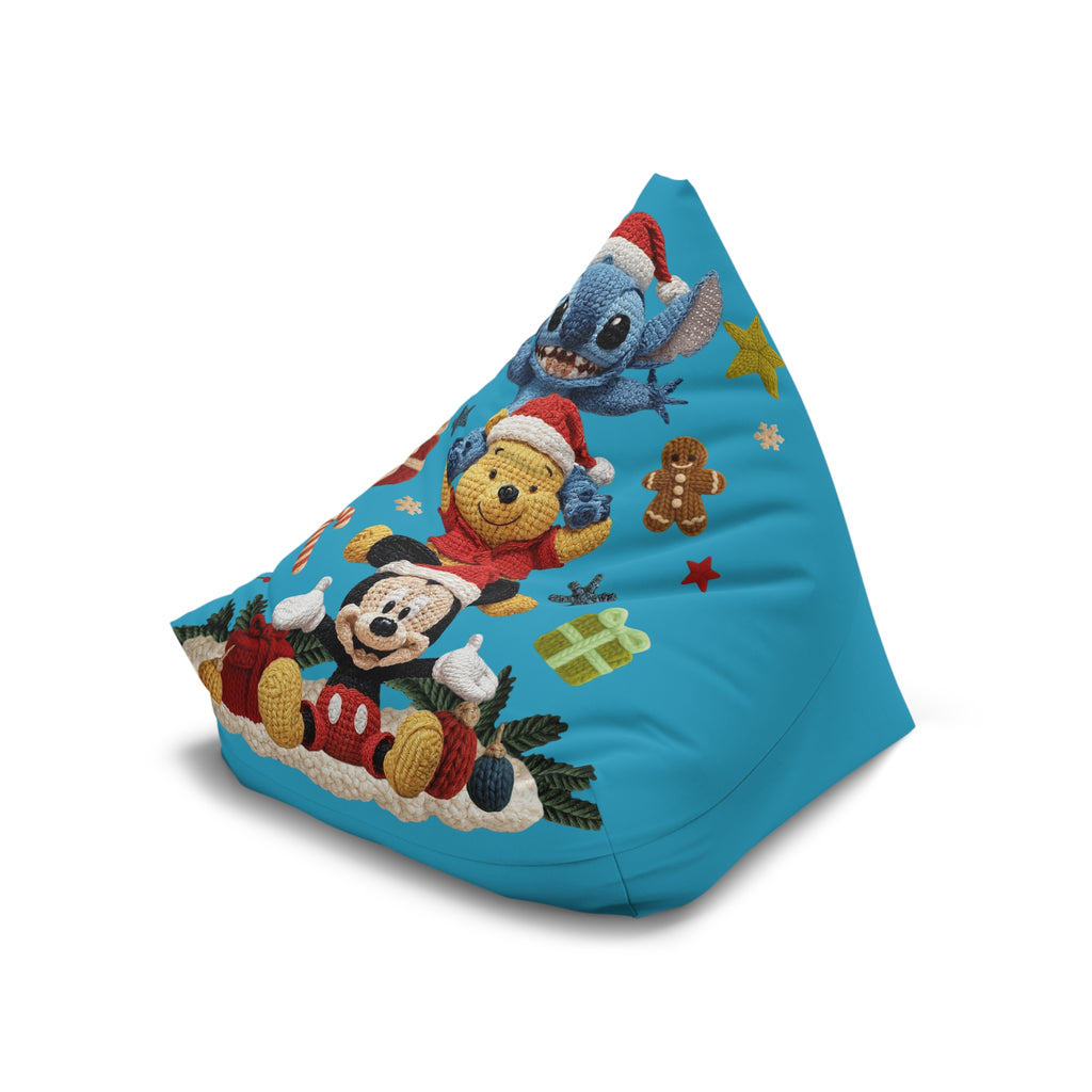 Bean Bag Cover — Festive Disney Holiday Stitch & Winnie the Pooh Design