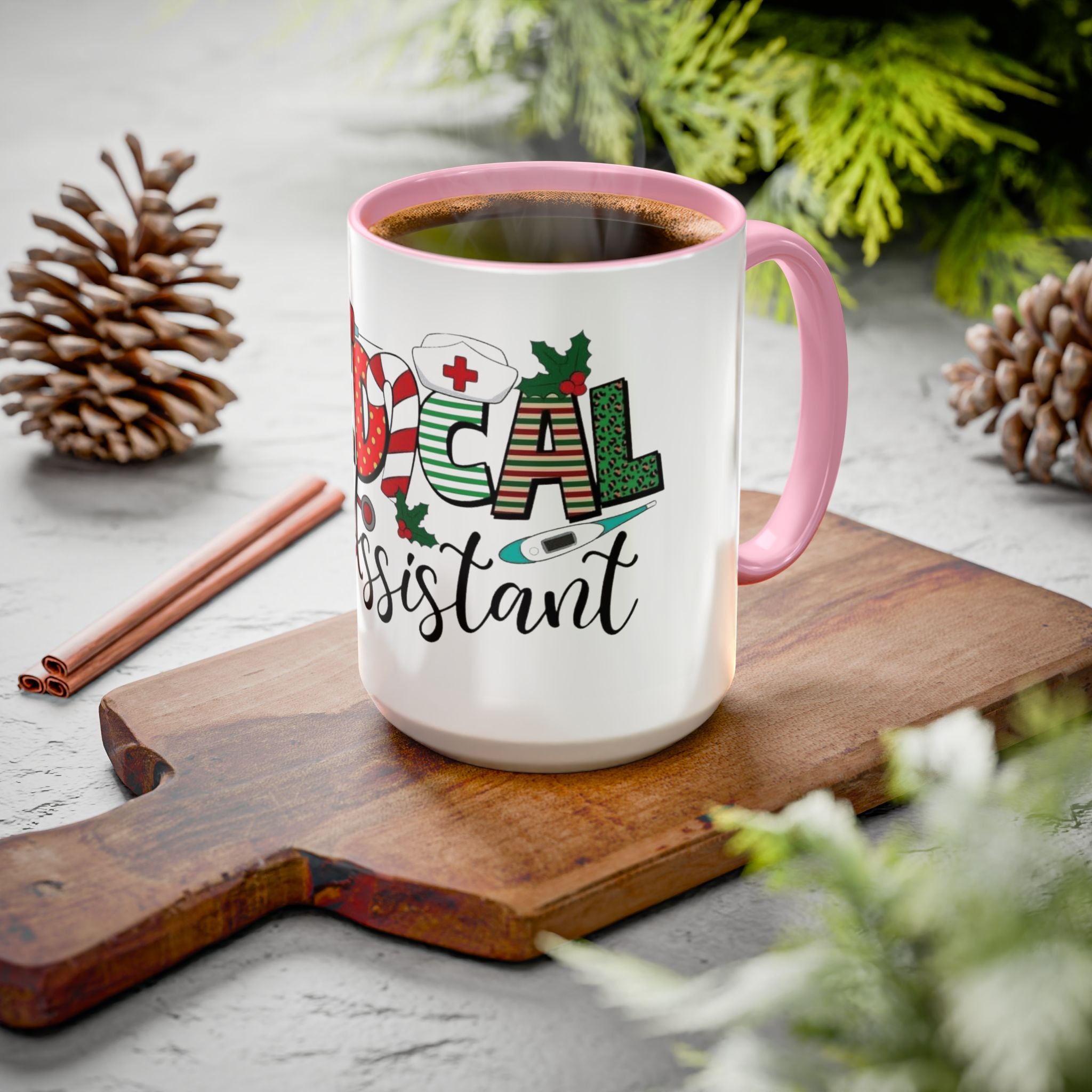 Medical Assistant Christmas Mug — Festive Colorful 11oz/15oz Coffee Cup Medical Christmas Mug