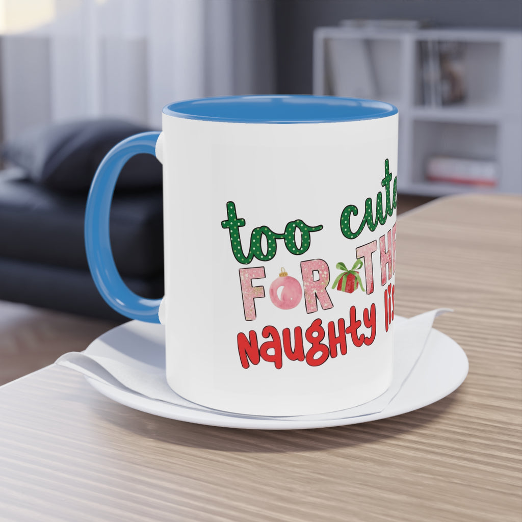 Cute Grinch Two-Tone Coffee Mug - Perfect for Holiday Cheer! Christmas Mugs Collection