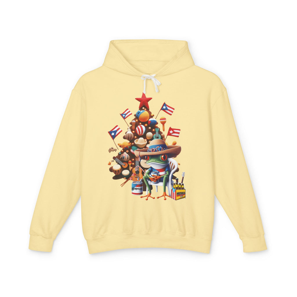 Puerto Rico Navidades Holiday Fiesta Hoodie — Puerto Rican Christmas Tree Graphic Sweatshirt