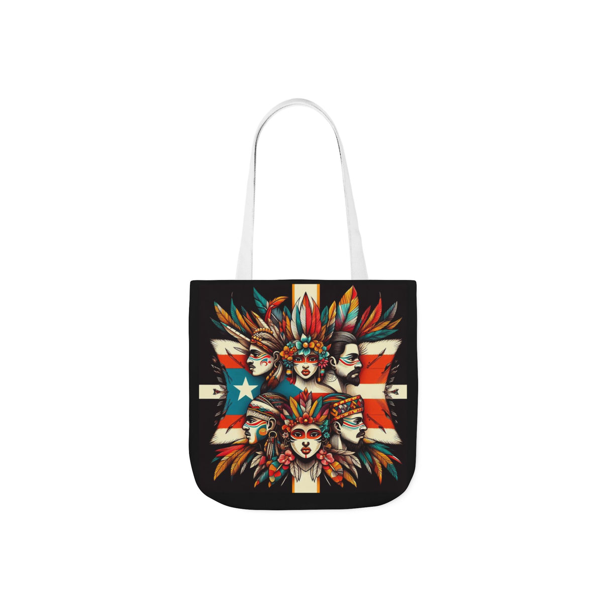 Puerto Rico Canvas Tote Bag, 5-Color Straps