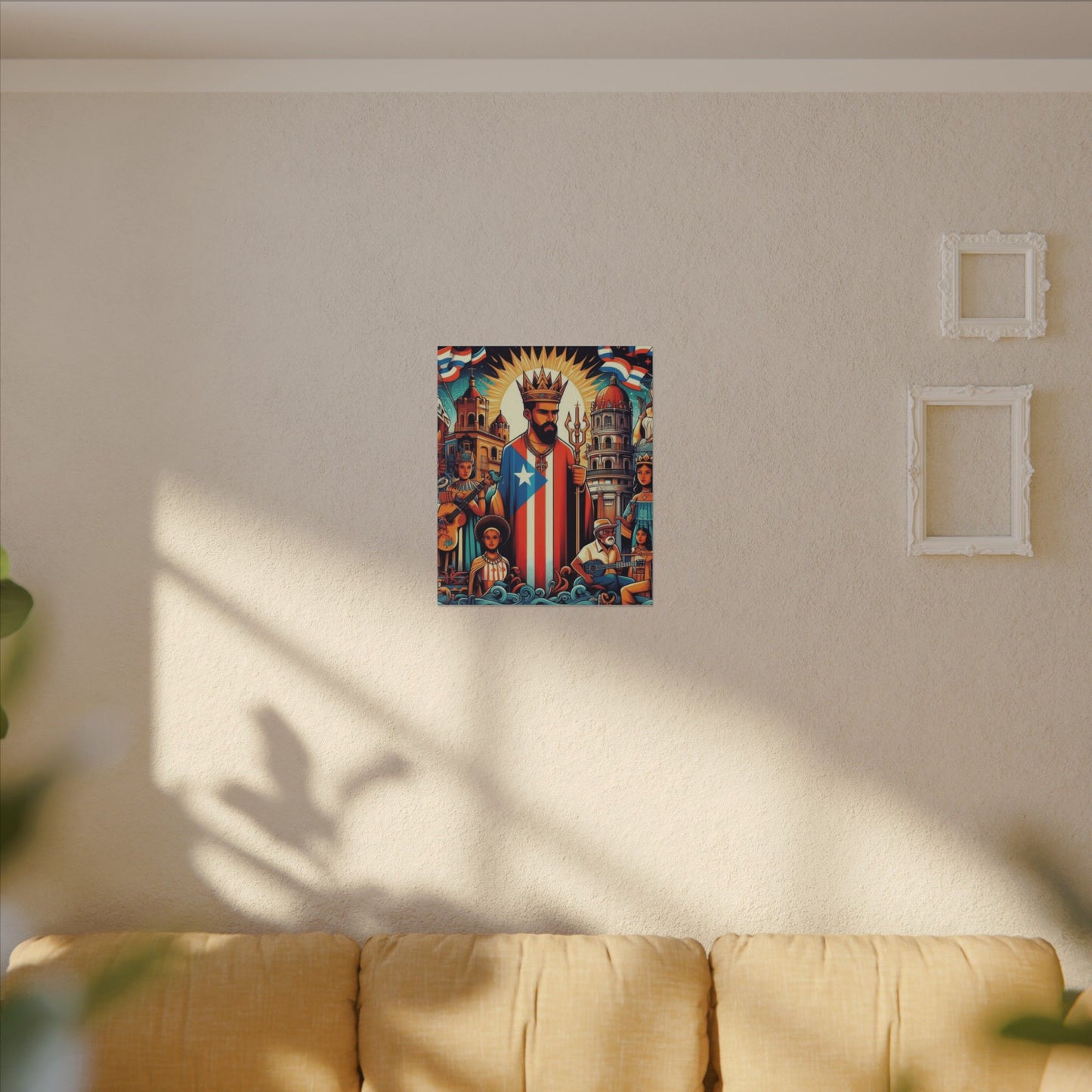 Vibrant Puerto Rican Art Canvas, Cultural Wall Decor, Celebration Decor, Unique Gift, Home Accent, Multi-Size
