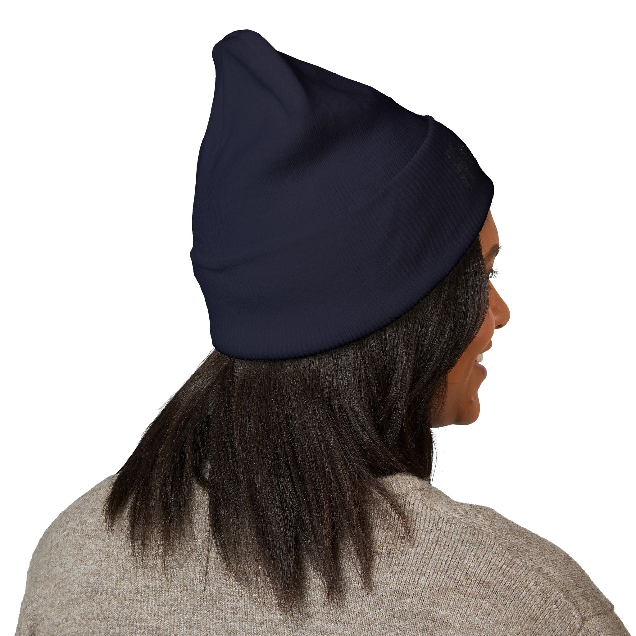 Embroidered 'Holi' Symbol Knit Hat Puerto Rico Beanie Hat – Boricua Pride Cuffed Winter Hat