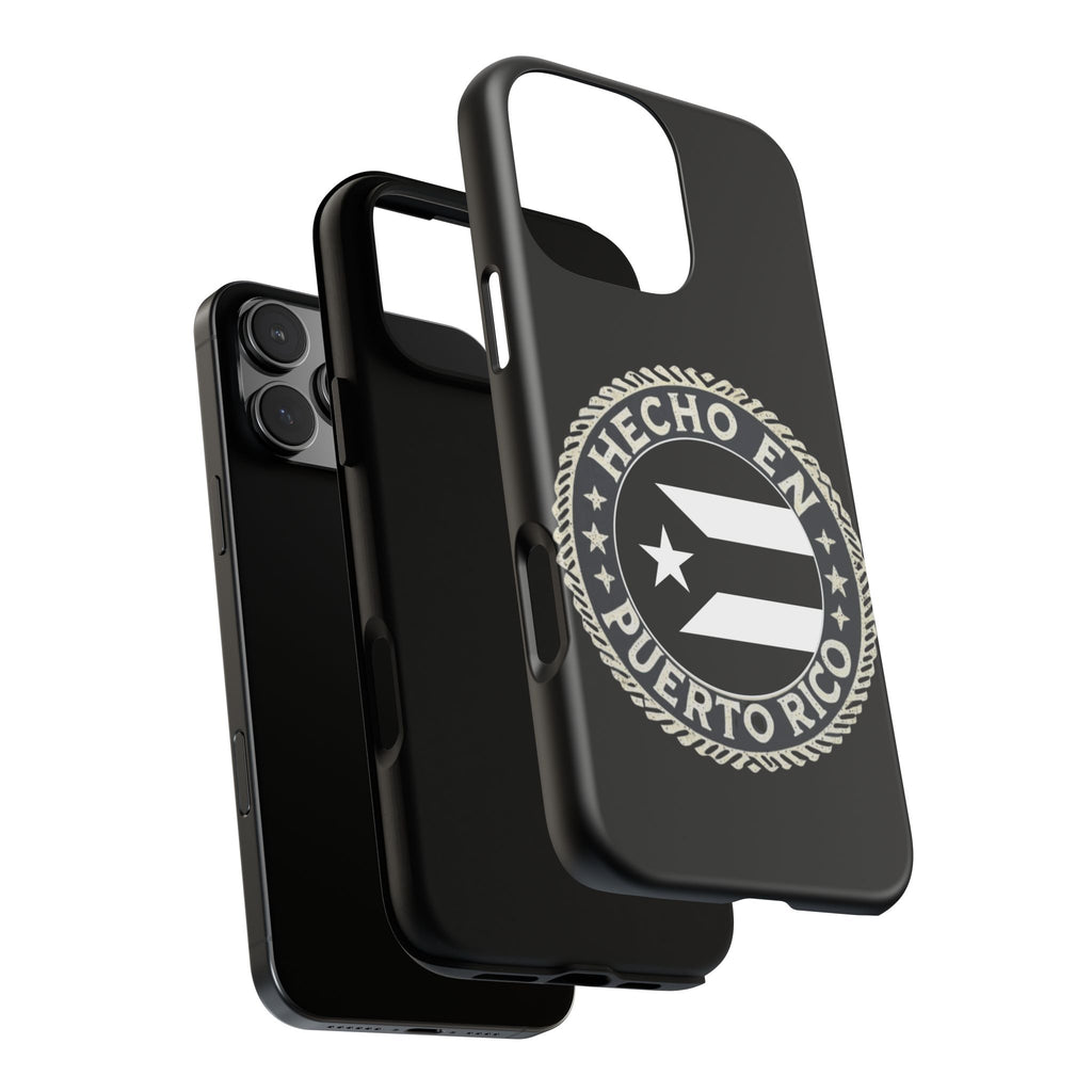 Hecho en Puerto Rico Phone Case  Puerto Rican Flag Emblem Tough Protective Cover