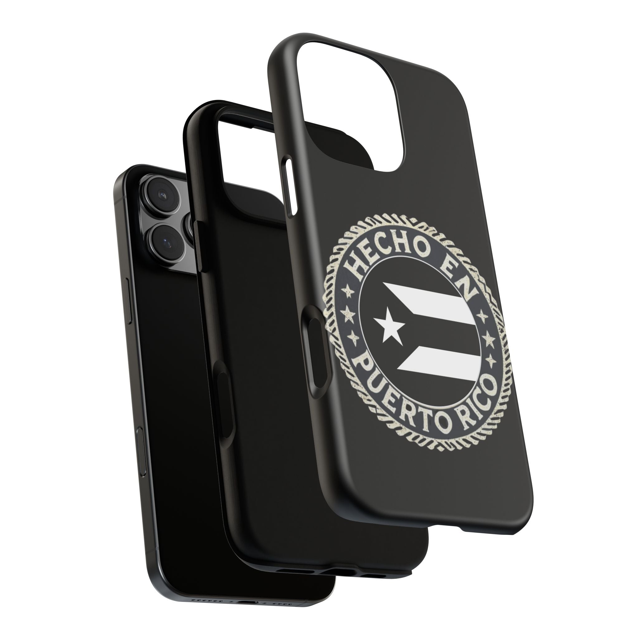 Hecho en Puerto Rico Phone Case  Puerto Rican Flag Emblem Tough Protective Cover