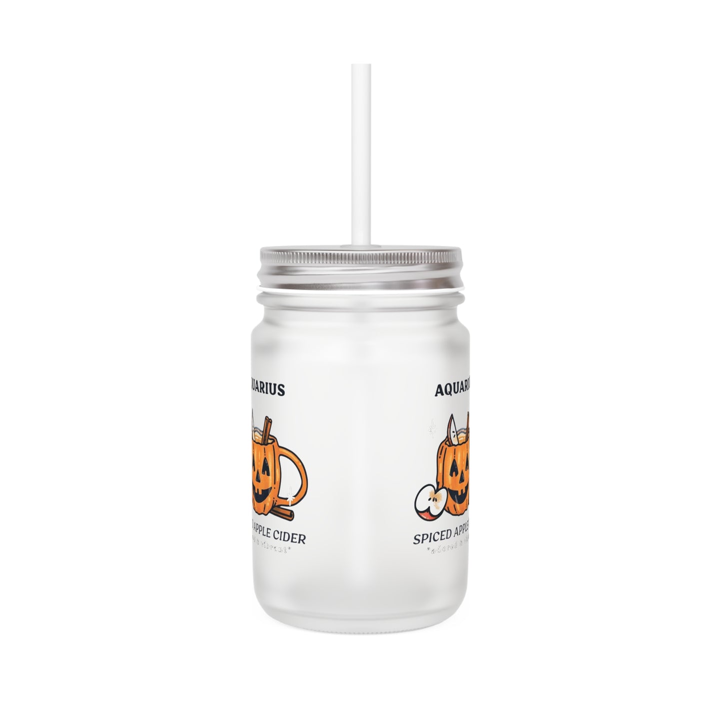 Halloween Mason Jar Drinkware, Spooky Seasonal Cup, Pumpkin Decor, Zodiac Jar, Fall Party Favor