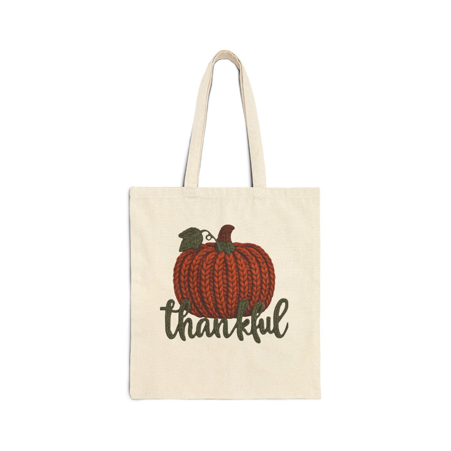 Thankful Pumpkin Tote Bag Christmas Tote Bag  Festive Holiday Design