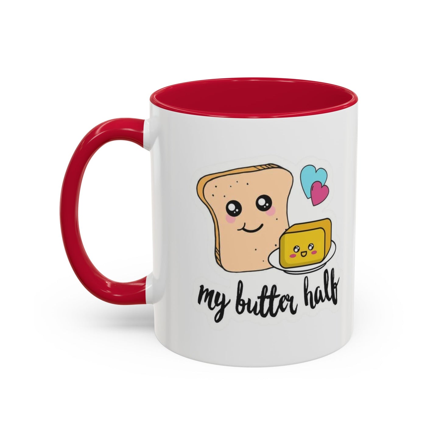 Motivational & Funny Quote Mugs Uplifting Coffee Cup Gifts Cute Foodie Relationship Mug My Butter Half Design, Colorful 11oz & 15oz