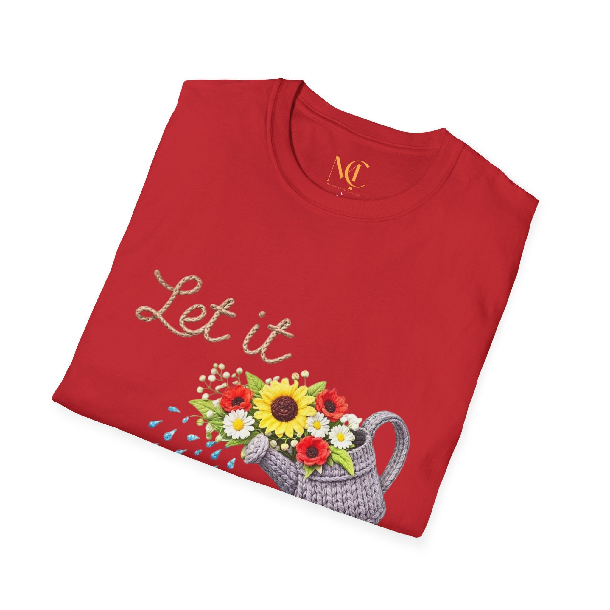 Let It Grow T-Shirt — Floral Watering Can Garden Tee