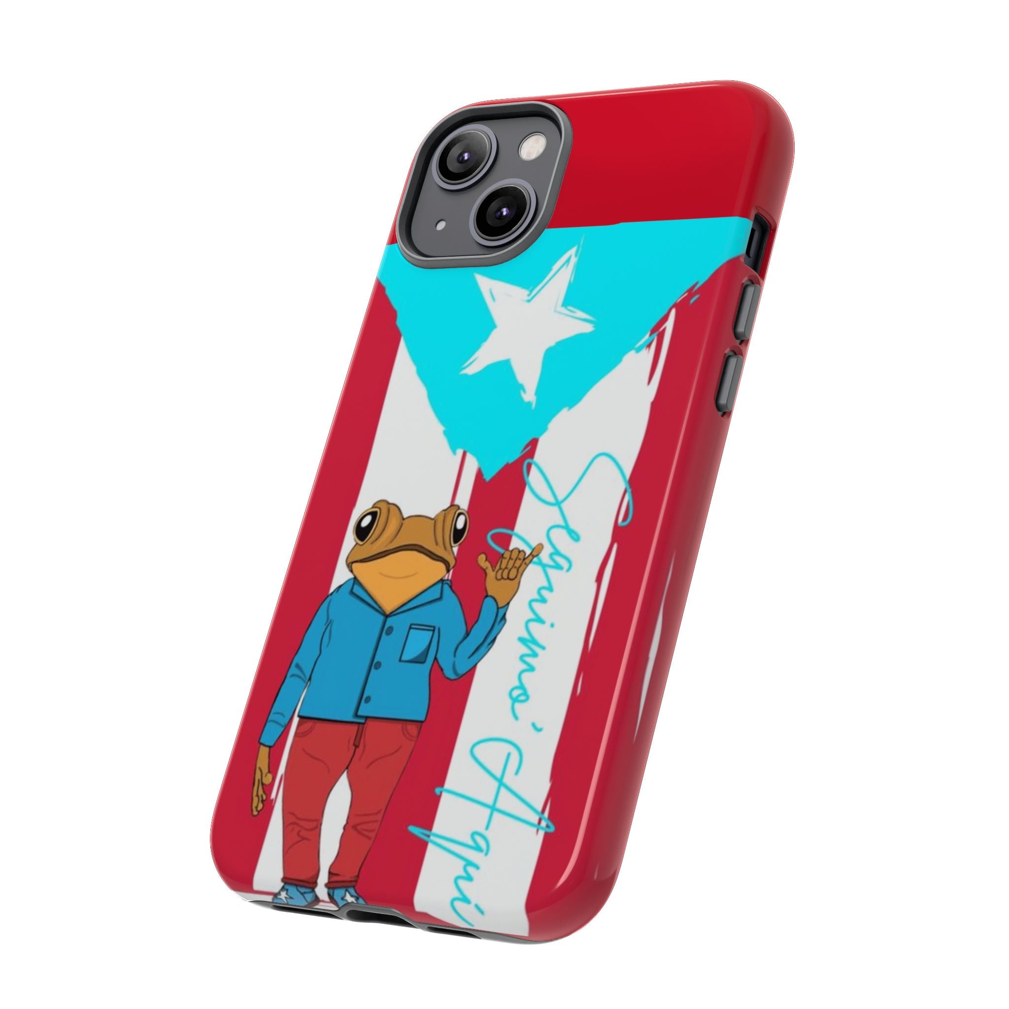 Puerto Rican Flag Frog Design ("Señorita Hops")Phone Case Isla del Encanto Phone Case – Puerto Rican Style