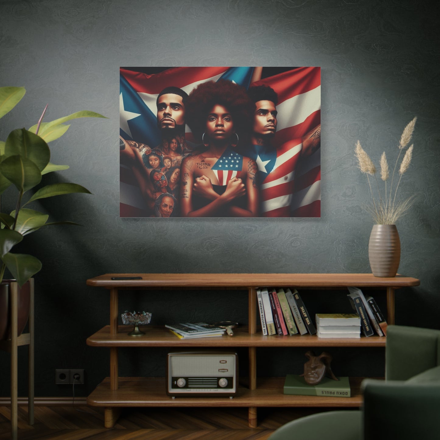 Rooted in Culture, Radiating Power Puerto Rican Wall Art, Unique Gift, Empowering Decor