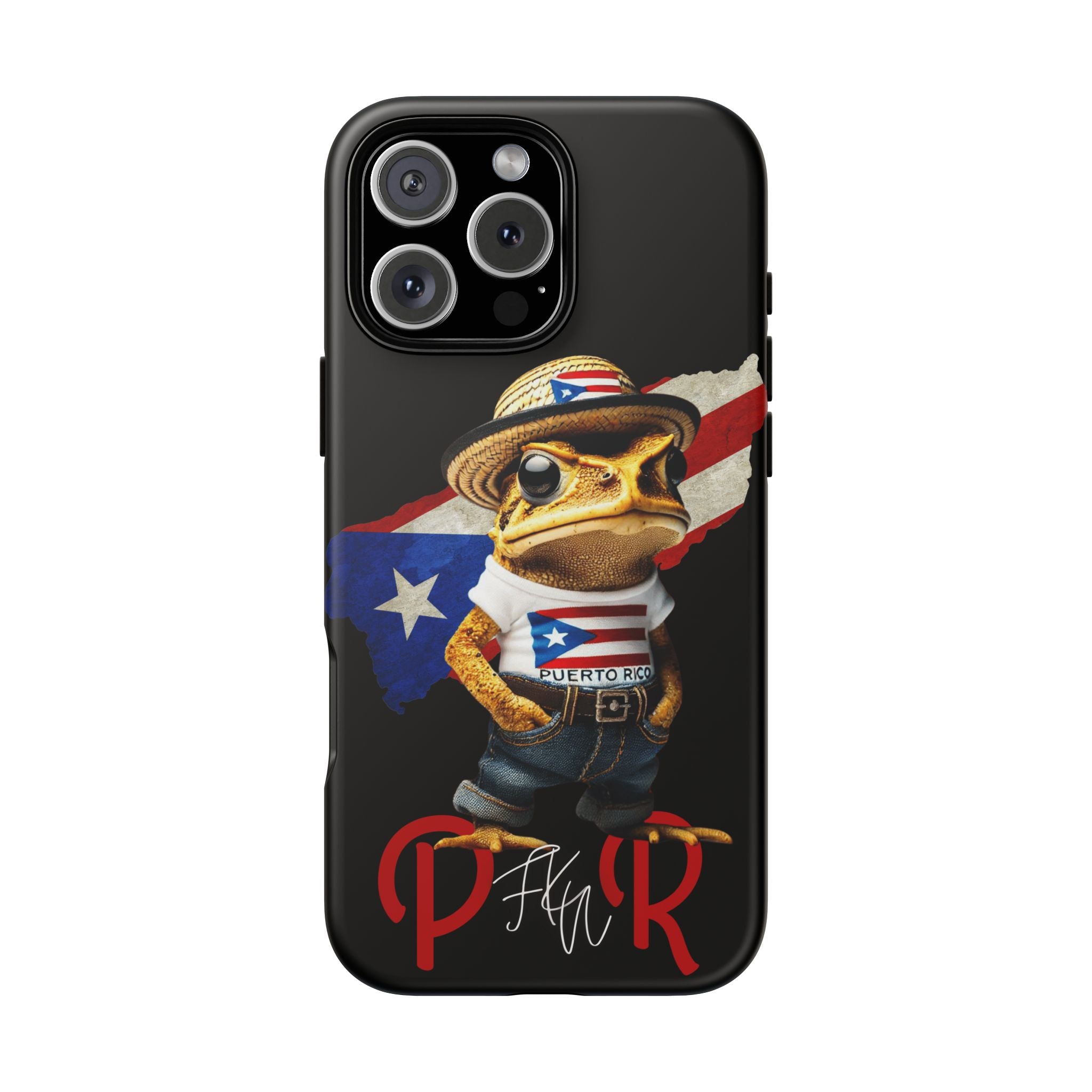 Puerto Rican Frog Tough Phone Case  Puerto Rico Flag Patriotic Protective Case