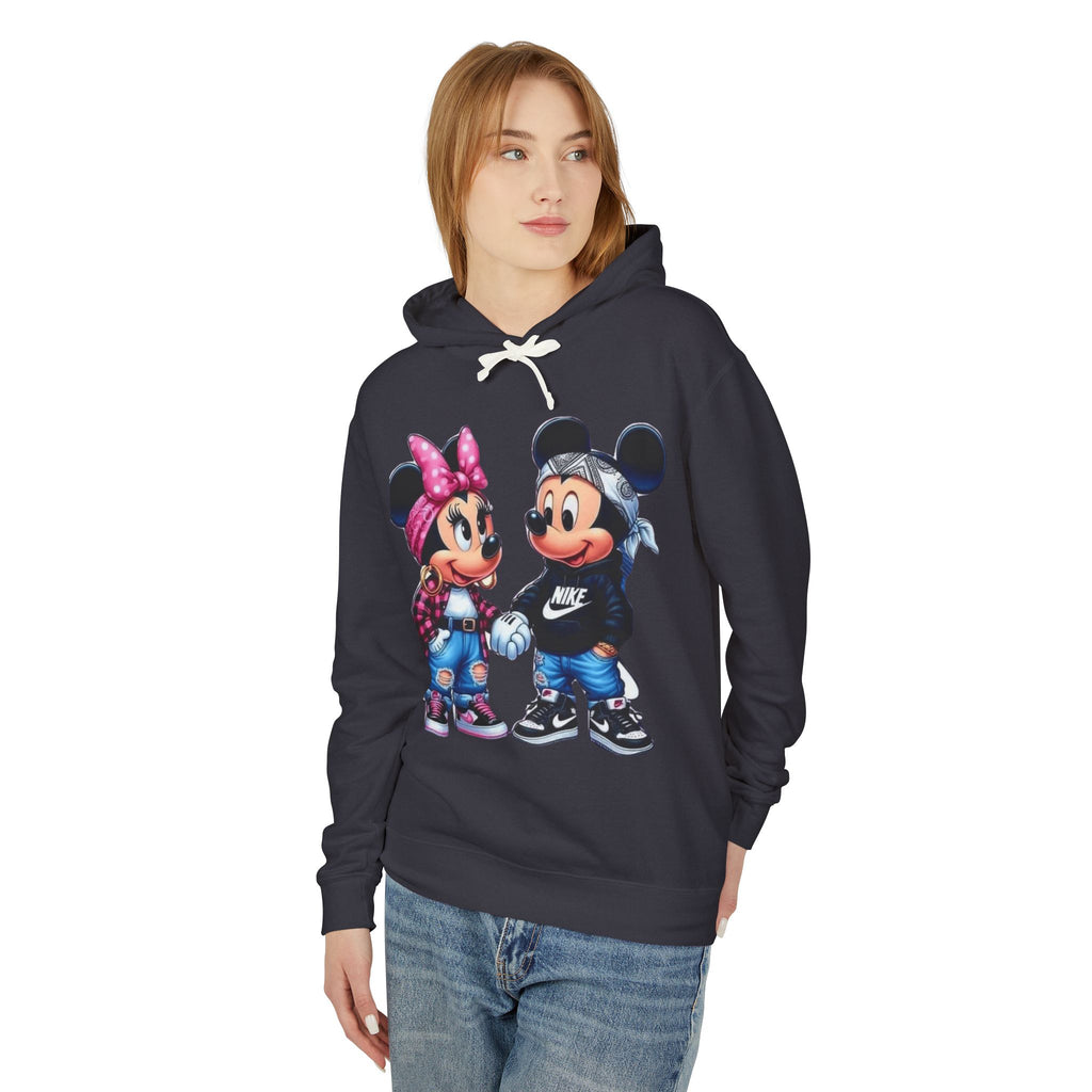 Valentine Cartoon Couple Hoodie  Cute Mickey & Minnie Style Graphic