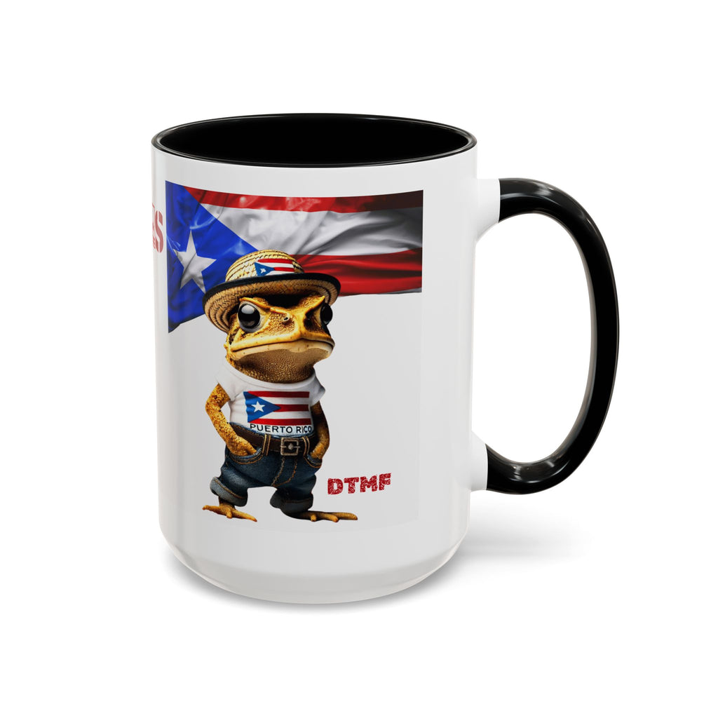 Puerto Rican Frog Character Coffee Mug - Fun Accent Mug for Coffee Lovers
