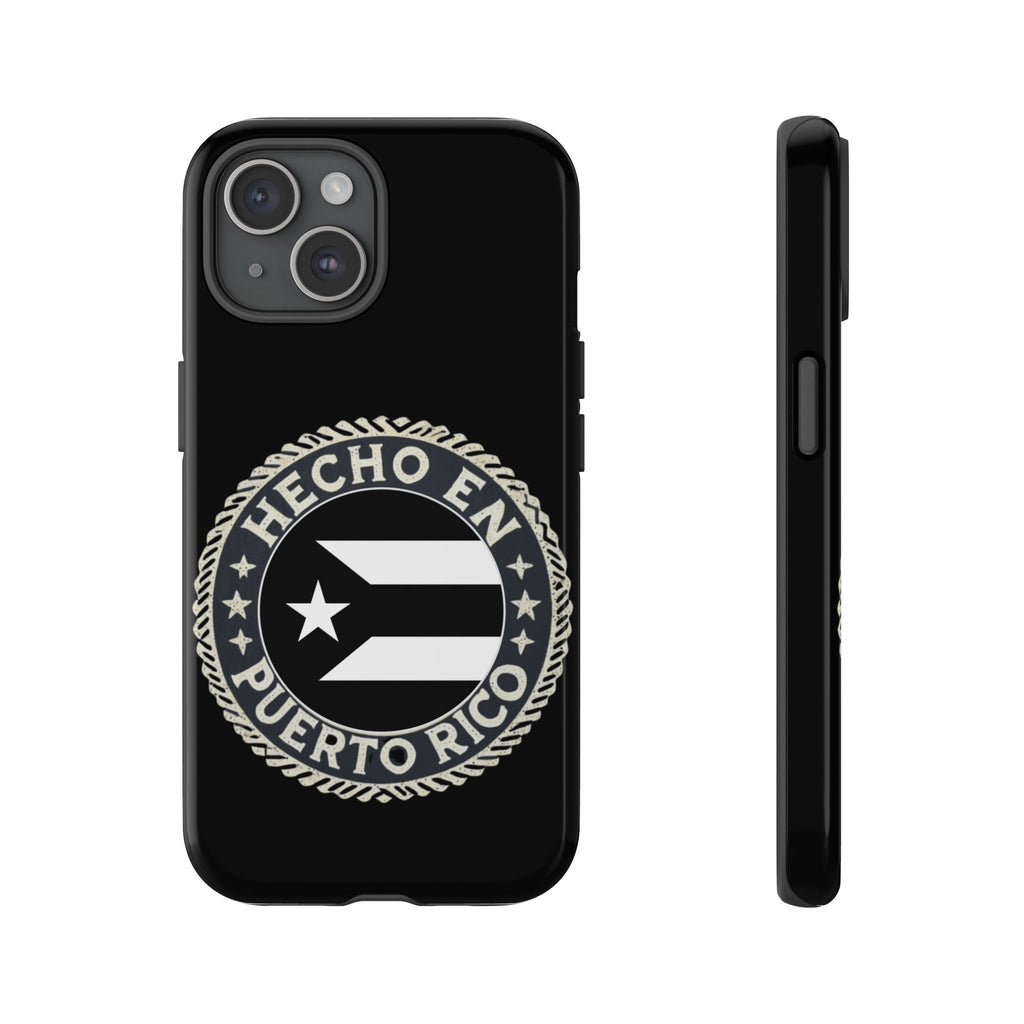 Hecho en Puerto Rico Phone Case  Puerto Rican Flag Emblem Tough Protective Cover