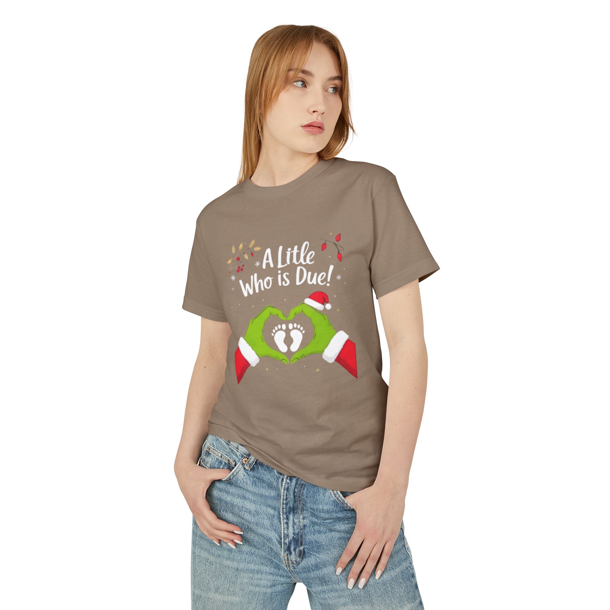 Pregnancy Announcement Tee  "A Little Who is Due" Holiday Baby Reveal T-Shirt Little One on the Way