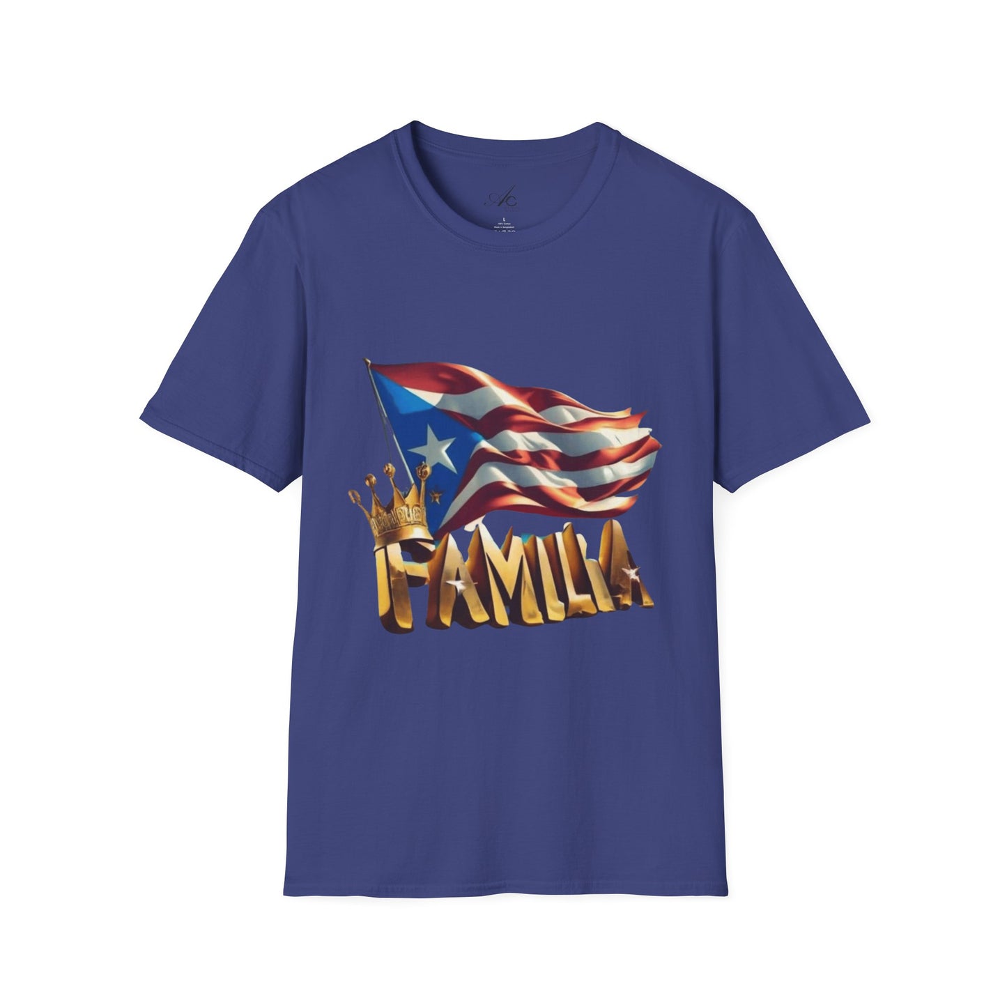Puerto Rican Familia T-Shirt, Unisex Softstyle Tee, Patriotic Shirt, Family Unity Gift, Summer Celebration Apparel