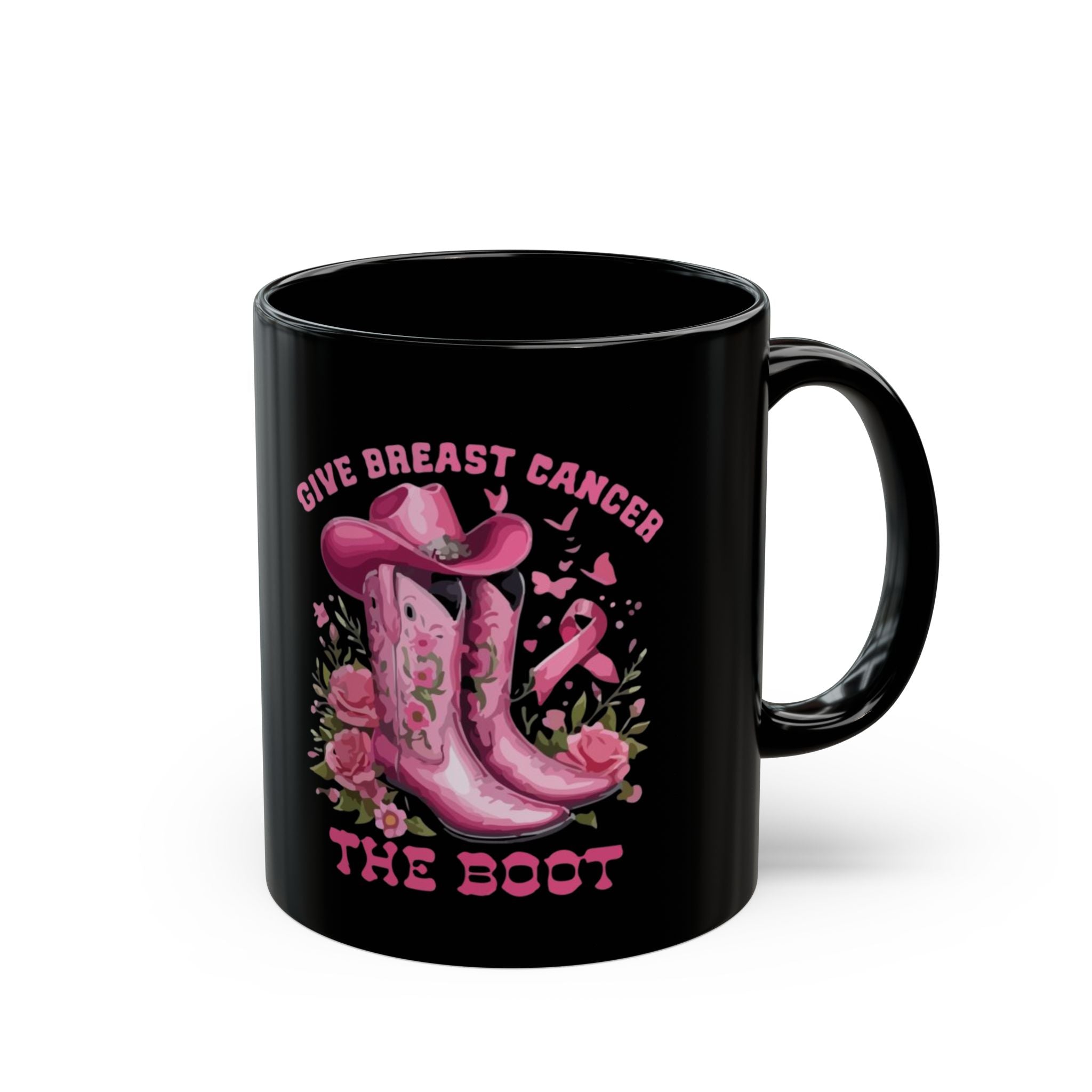 Cancer Survivor Hope Collection Breast Cancer Awareness Mug - Pink Ribbon Design, 11oz & 15oz