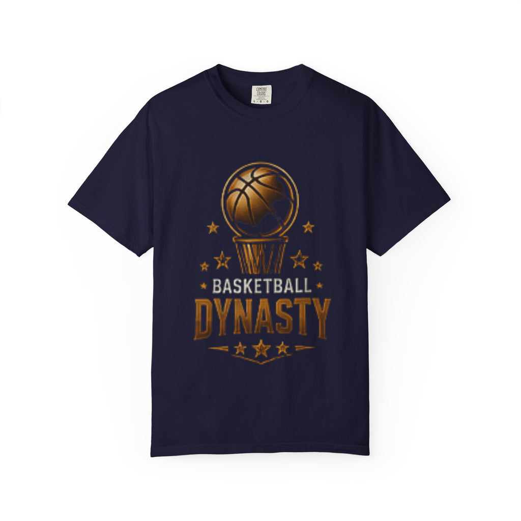 Basketball Dynasty T-Shirt — Vintage Gold Hoop Graphic